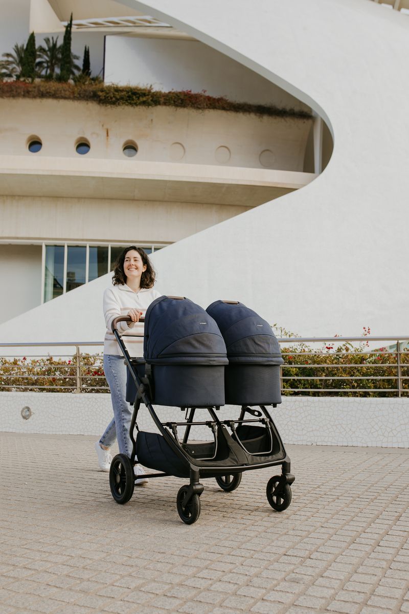 Mast Zwillings Geschwister Kinderwagen 