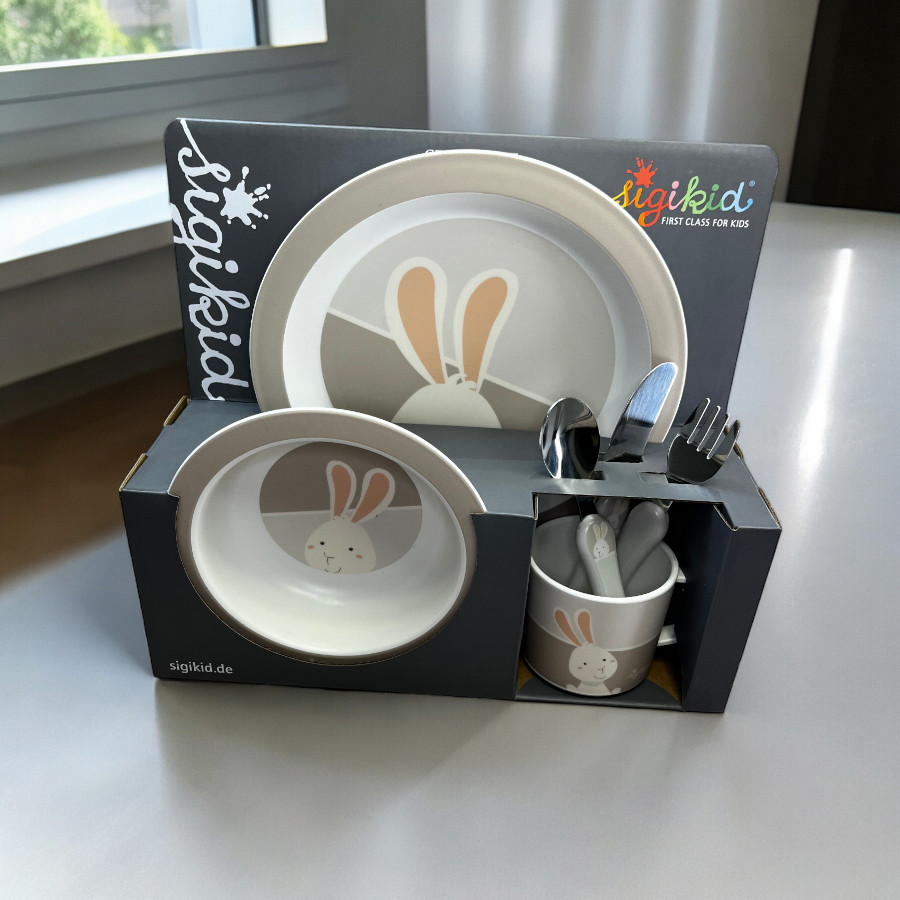 Sigikid Kindergeschirr- Set mit Besteck