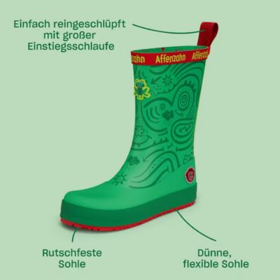 Affenzahn Gummistiefel Vegan Plashy Barfuß Regenstiefel wasserdicht reflektierend – Babyladen Erlangen https://www.babyladen-erlangen.de/