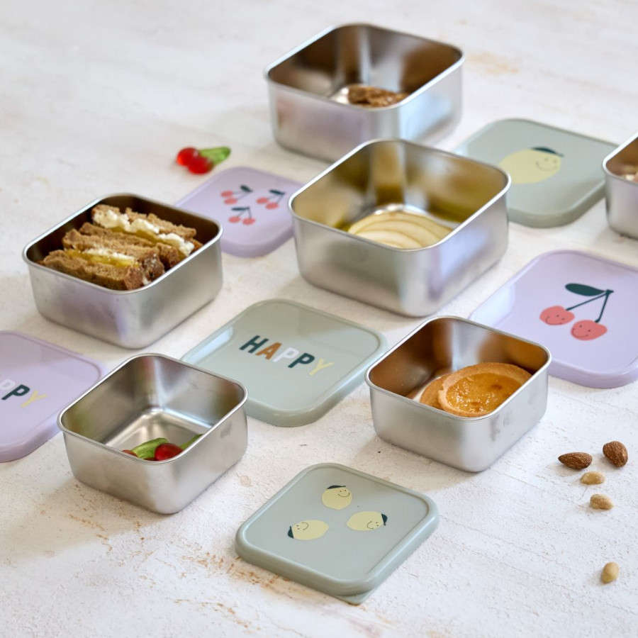Edelstahl Snackboxen im 3-er Set von Lässig