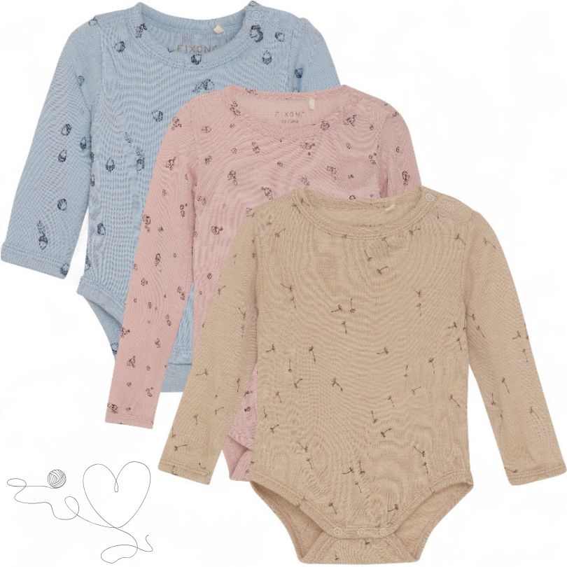 FIXONI Langarm-Body Wolle & Seide – OEKO-TEX® & Woolmark zertifiziert Babyladen-Erlangen