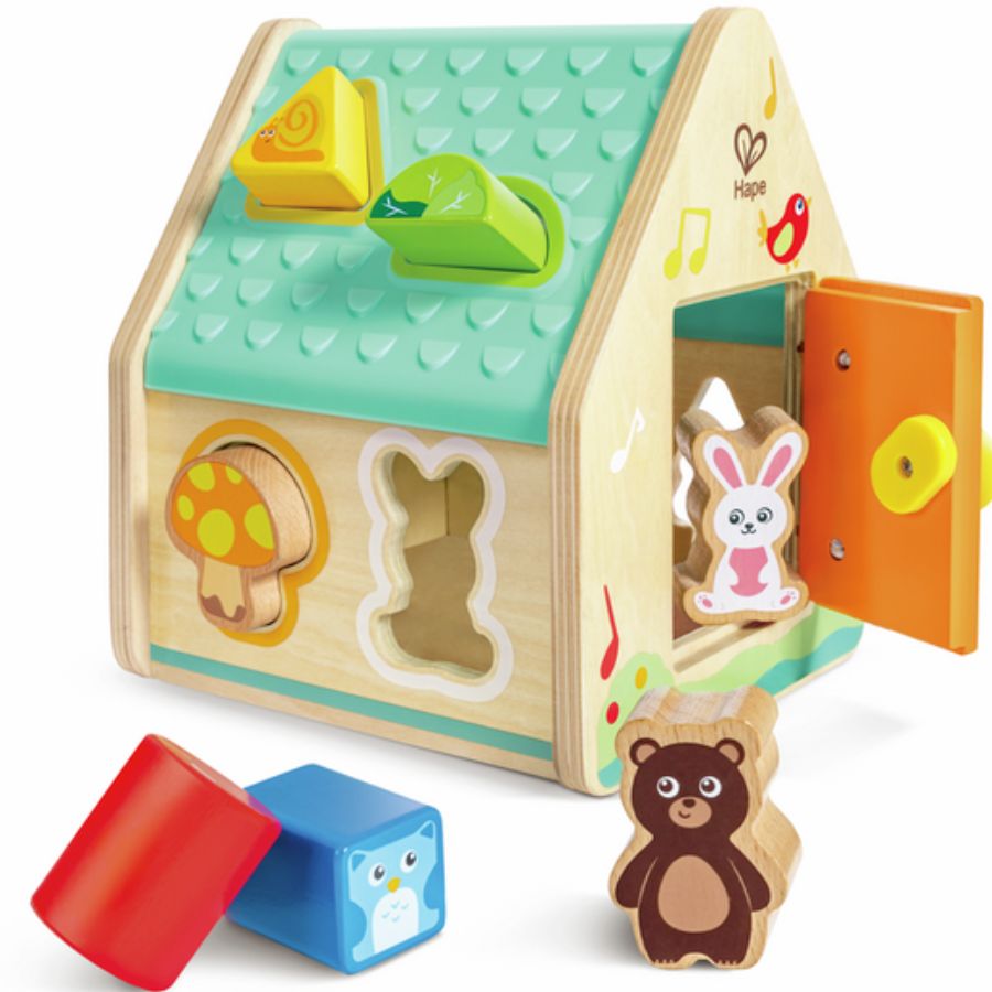 Sortierspiel Steckspiel Formsortierer Baby Kleinkind Haus Tierchen