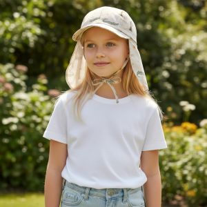 maximo MINI Schildmütze Standard Allover-Print mit Nackenschutz und Bindeband OEKO-TEX – Babyladen Erlangen https://www.babyladen-erlangen.de/