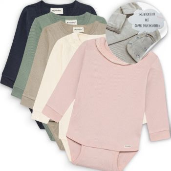 Minymo Body LS Rib mit TENCEL™ Rippbody mitwachsend Doppel-Druckknöpfe Modal Baumwolle | Babyladen Erlangen | https://www.babyladen-erlangen.de/shop/minymo-body-ls-rib-tencel/