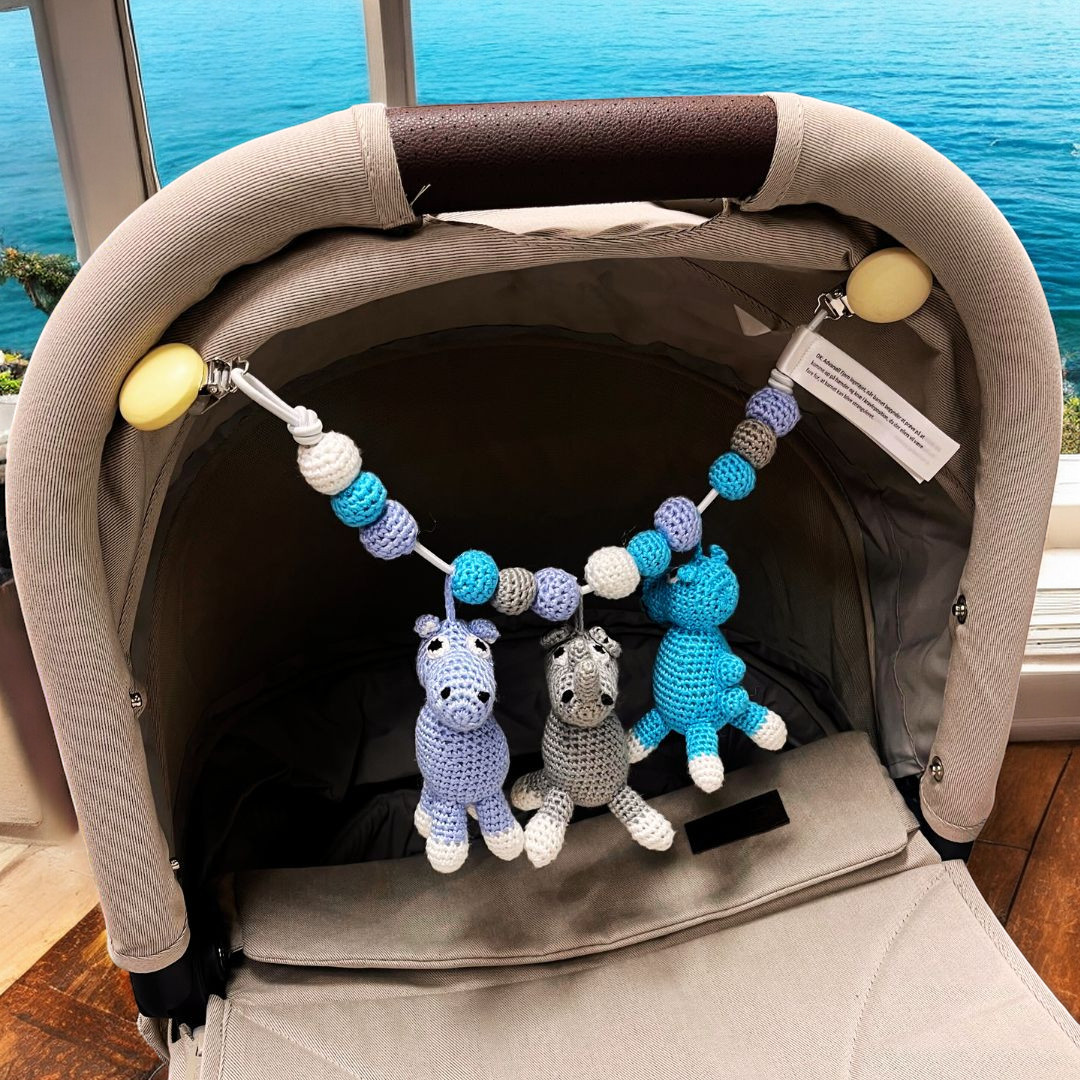 Kinderwagenkette Nature Zoo Amigurumi Häkeltiere